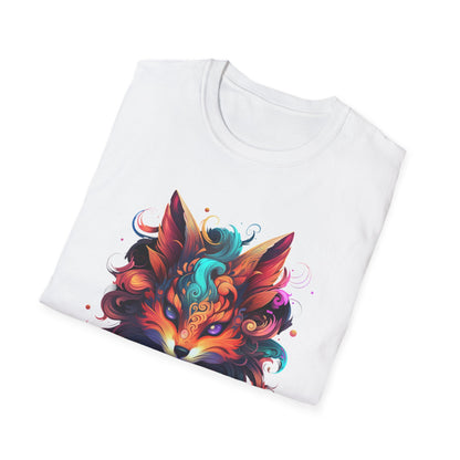 Colorful Fox Illustration Unisex T-Shirt - Vibrant Art Tee