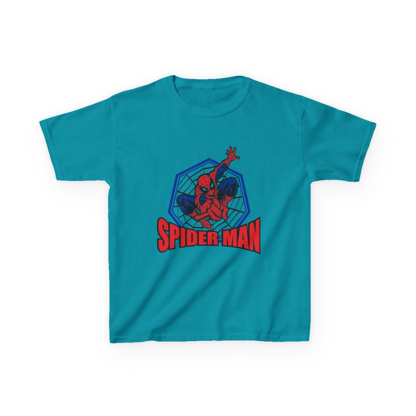 Kids Spider-Man Heavy Cotton Tee, Superhero Shirt, Marvel Tee for Boys, Birthday Gift, Comic-themed Apparel, Playwear