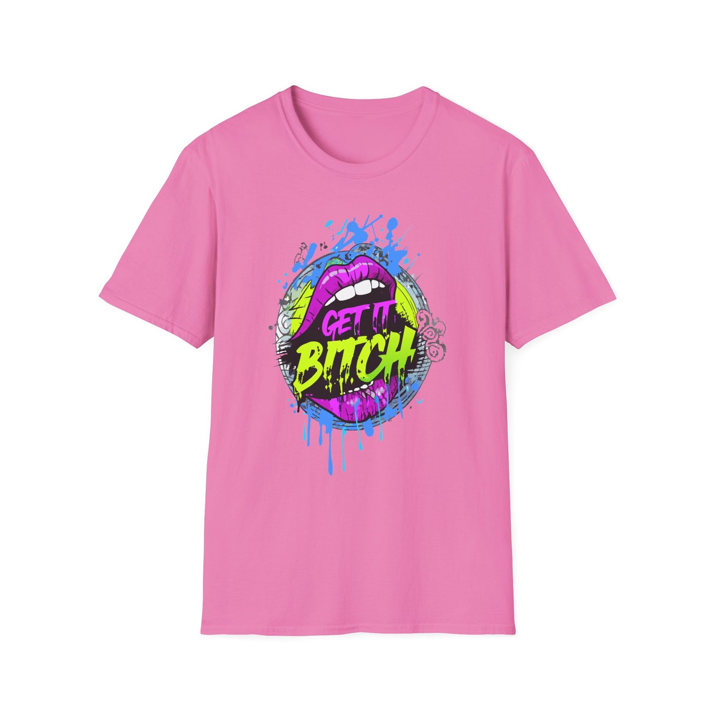 Colorful Graphic Tee for Fun Spirits | Get It Bitch Design, Unisex T-Shirt, Gift for Friends, Casual Wear, Party Shirt