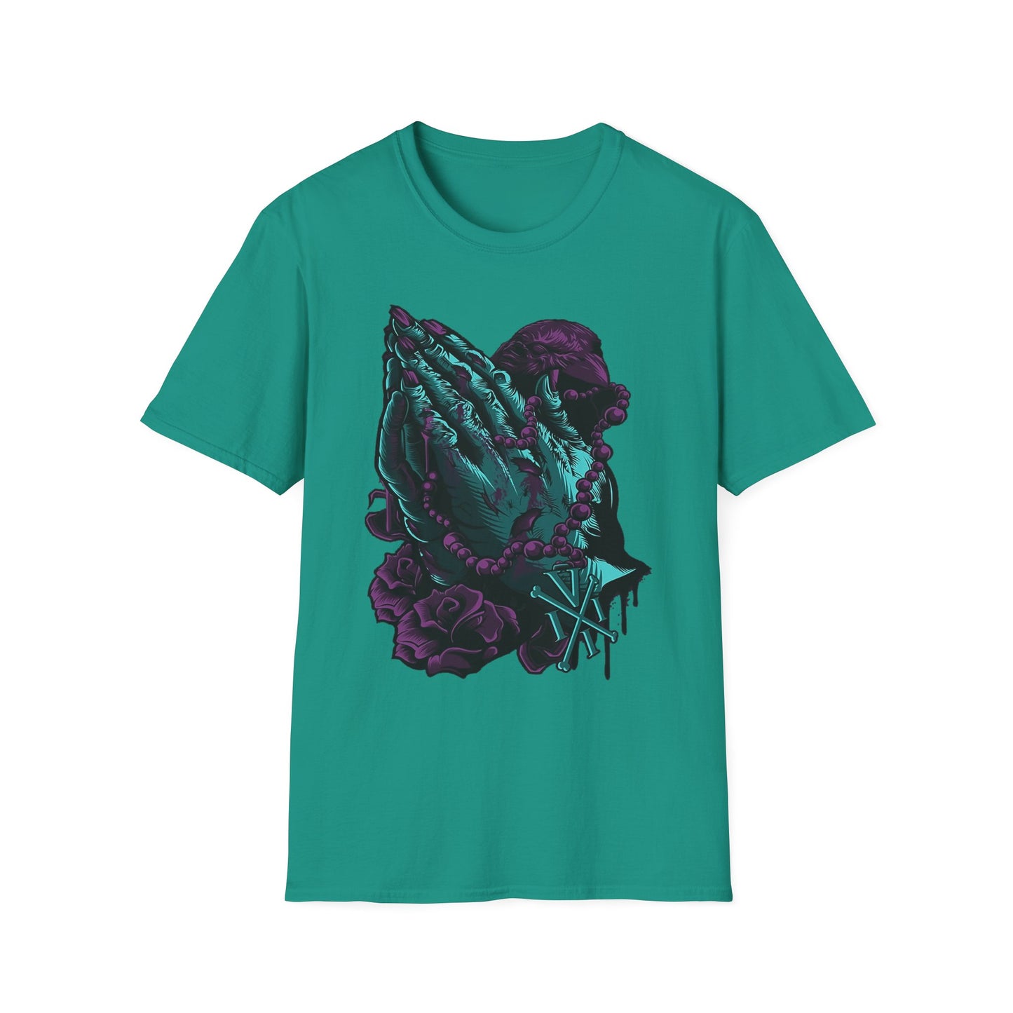 Spiritual Vibes Unisex Softstyle T-Shirt - Praying Hands Design