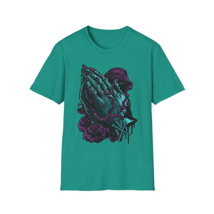 Spiritual Vibes Unisex Softstyle T-Shirt - Praying Hands Design