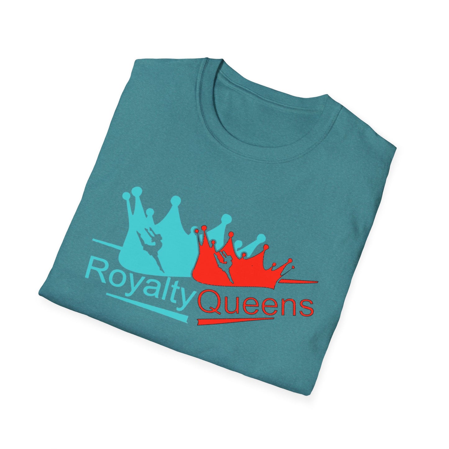 Royalty Queens Unisex T-Shirt, Softstyle Tee for Girls, Crown Graphic, Birthday Gift, Queen's Day Celebration, Casual Wear