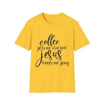 Coffee & Jesus Unisex Softstyle T-Shirt - Inspirational Christian Tee