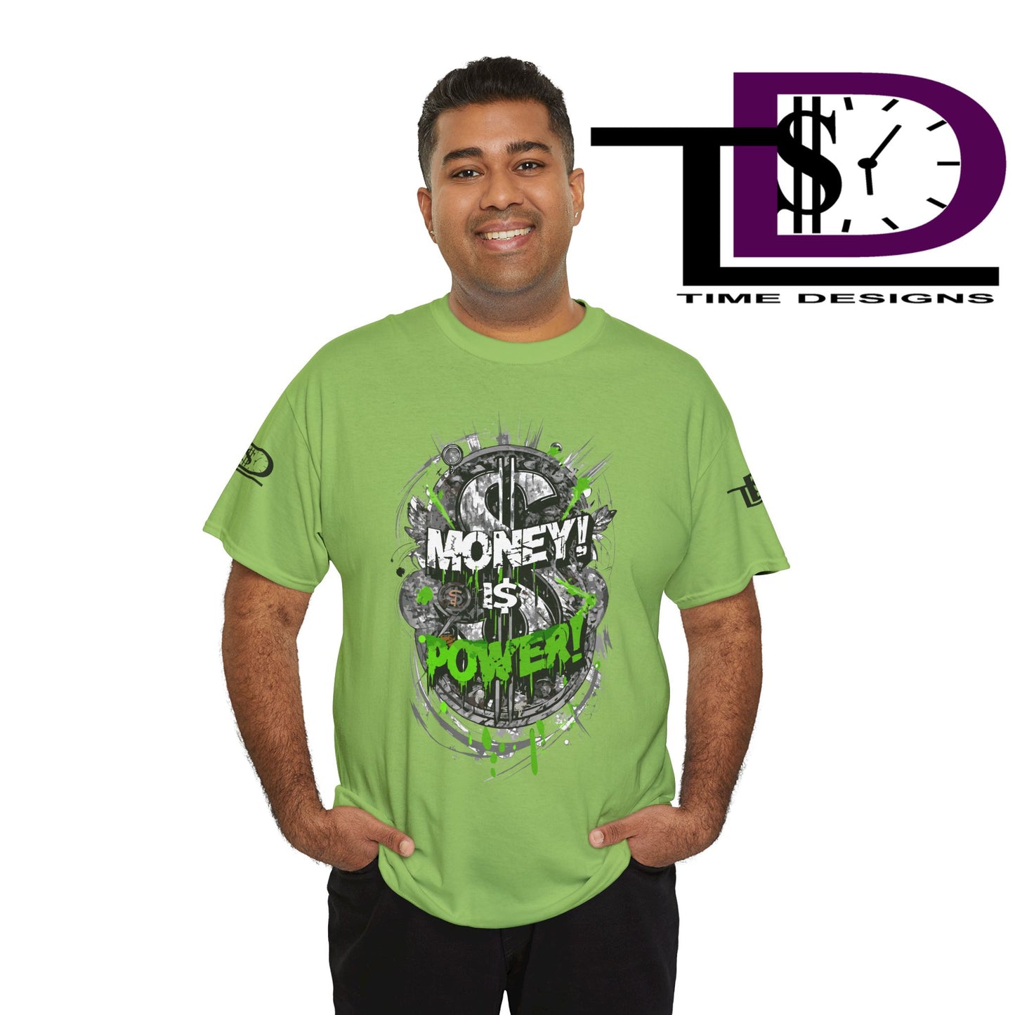 Money Power Unisex Heavy Cotton Tee | Statement Shirt, Motivational Apparel, Gift for Him, Streetwear, Casual T-Shirt