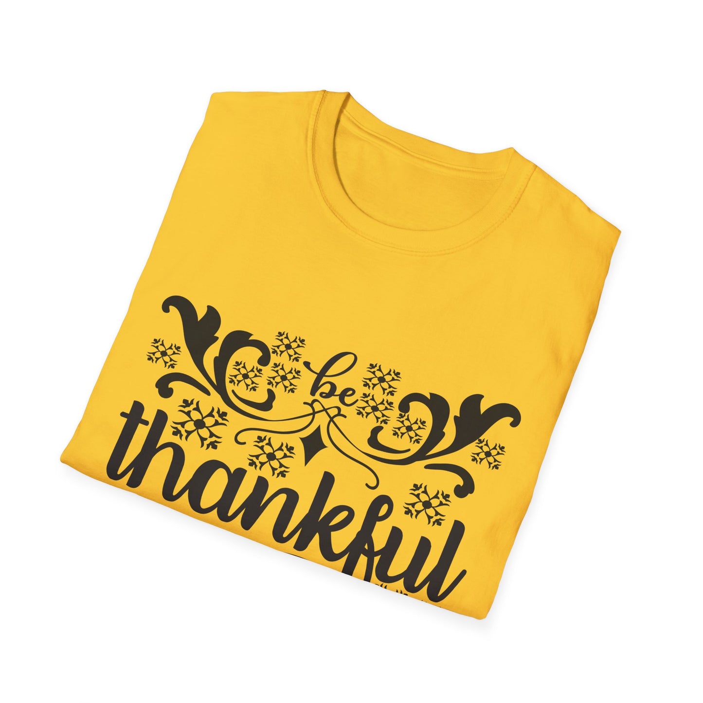 Thankful Unisex Softstyle T-Shirt - Fall Fashion, Thanksgiving Gift, Casual Wear, Gratitude Tees, Everyday Comfort