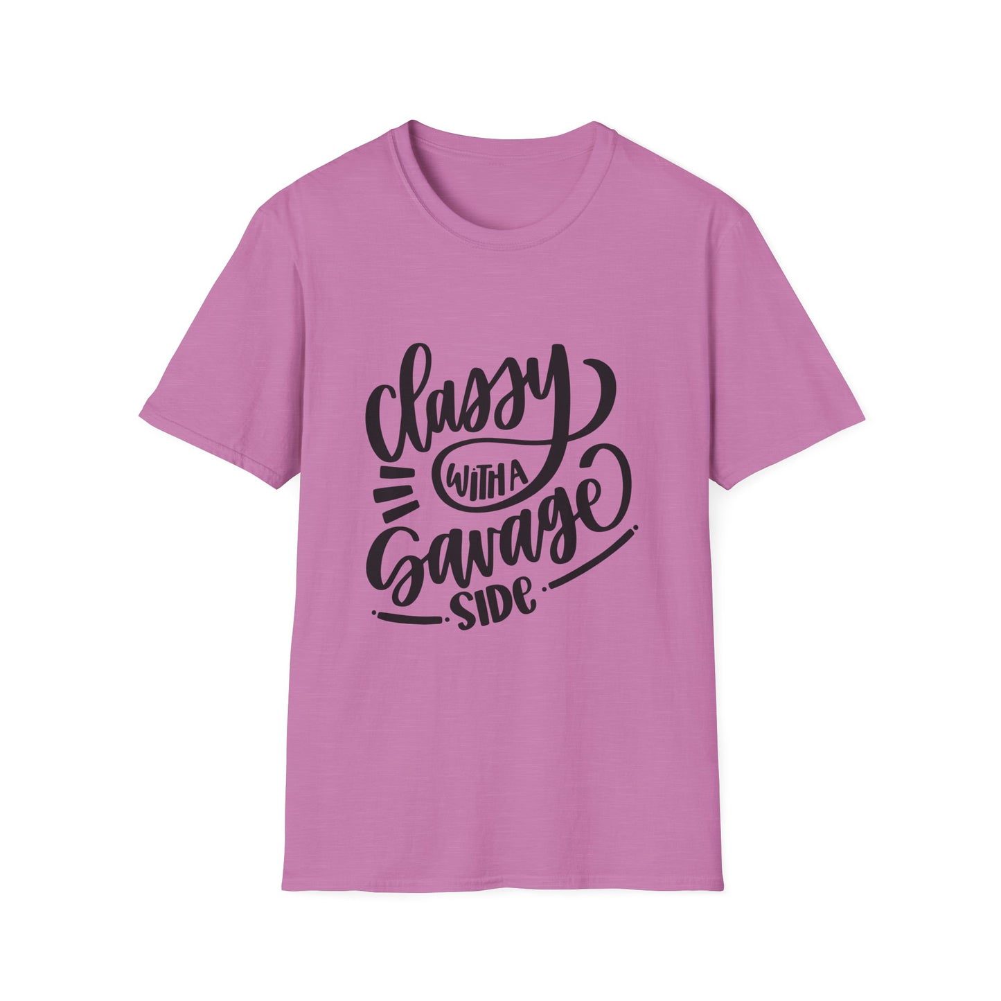 Classy with a Savage Side Unisex Softstyle T-Shirt - Trendy Graphic Tee for Casual Wear