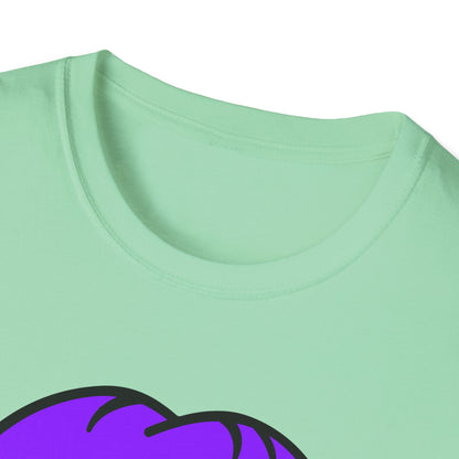 Pride Graphic Tee, Rainbow Mouth Design T-Shirt, Unisex Softstyle Shirt, LGBTQ+ Apparel, Fun Casual Wear, Birthday Gift