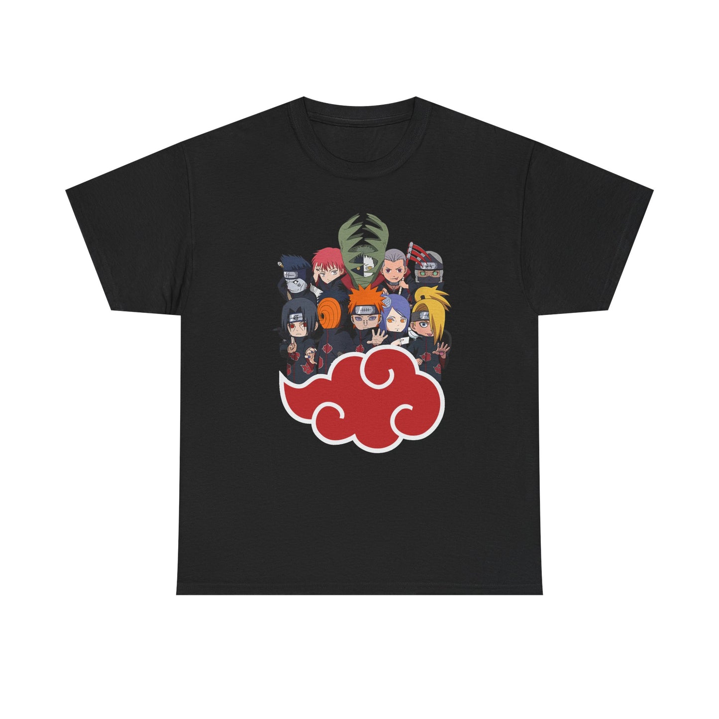 Anime-Inspired Unisex Heavy Cotton Tee - Naruto Characters Design