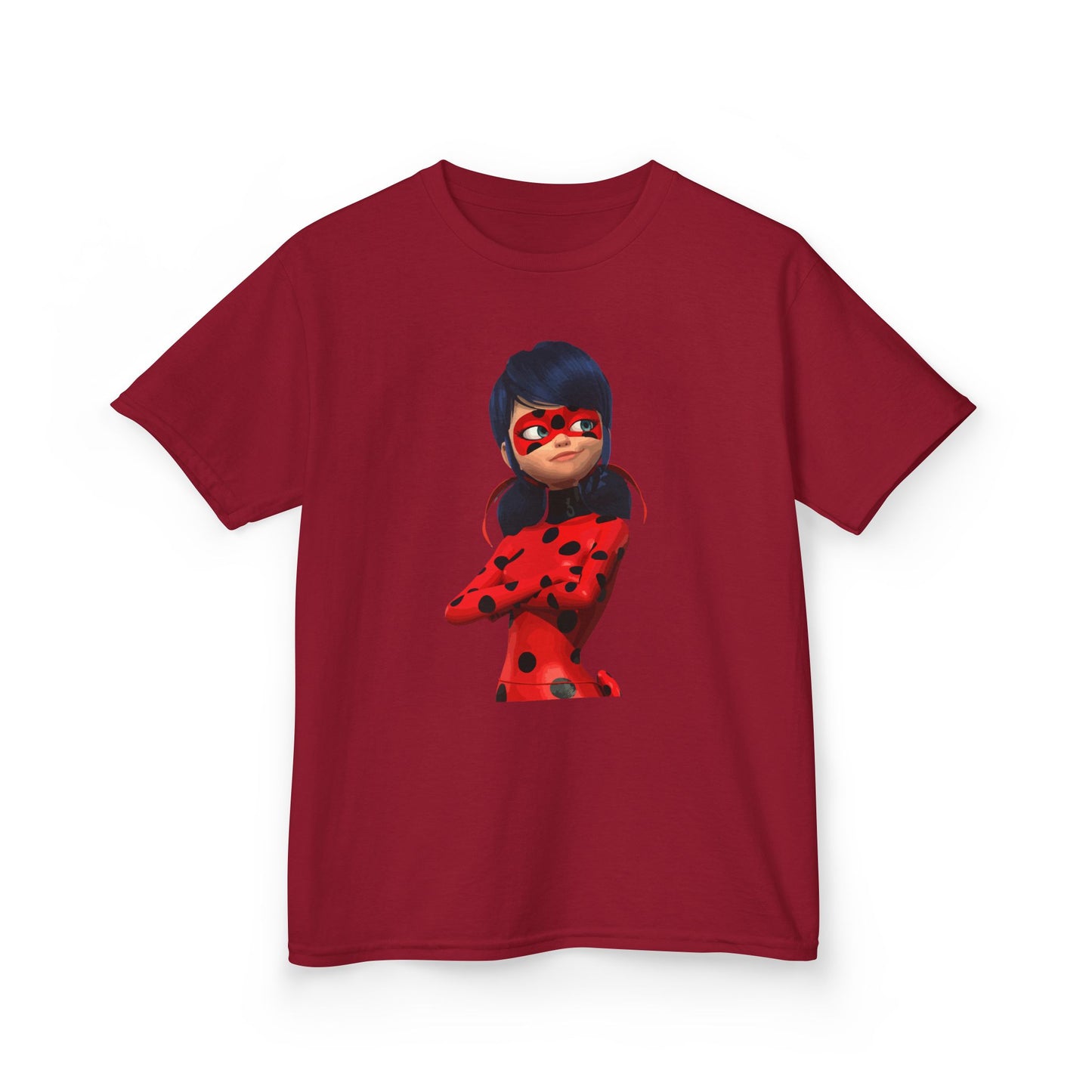 Cool Ladybug Superhero Kids Heavy Cotton Tee | Fun and Playful Design for Young Heroes
