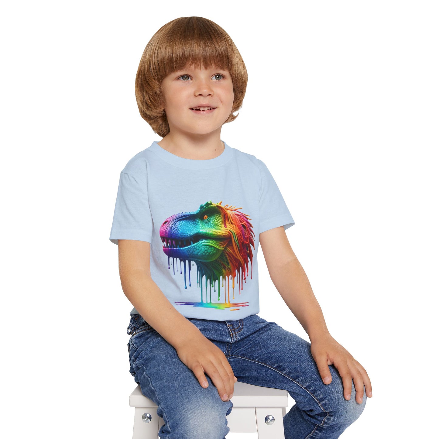 Rainbow T-Rex Toddler T-Shirt - Fun & Colorful Dino Tee for Kids