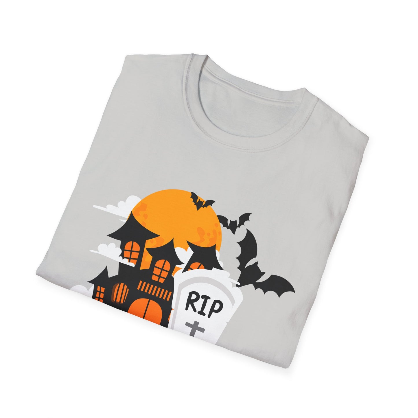 Spooky Halloween T-Shirt, Unisex Softstyle Tee, Pumpkin and Haunted House Design, Fun Fall Shirt, Perfect for Halloween Parties, Trick [...]
