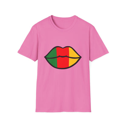 Cameroon Lips Unisex Softstyle T-Shirt, Graphic Tee, Statement Shirt, Cultural Pride Apparel, Casual Wear, Gift Idea