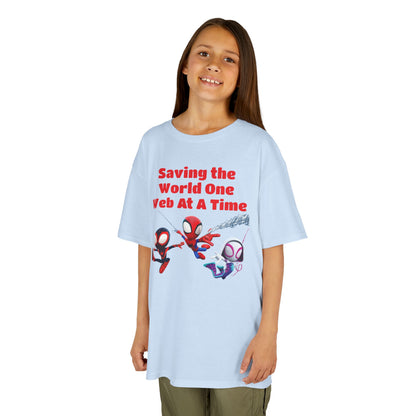 Kids Superhero Tee - Saving the World One Web At A Time