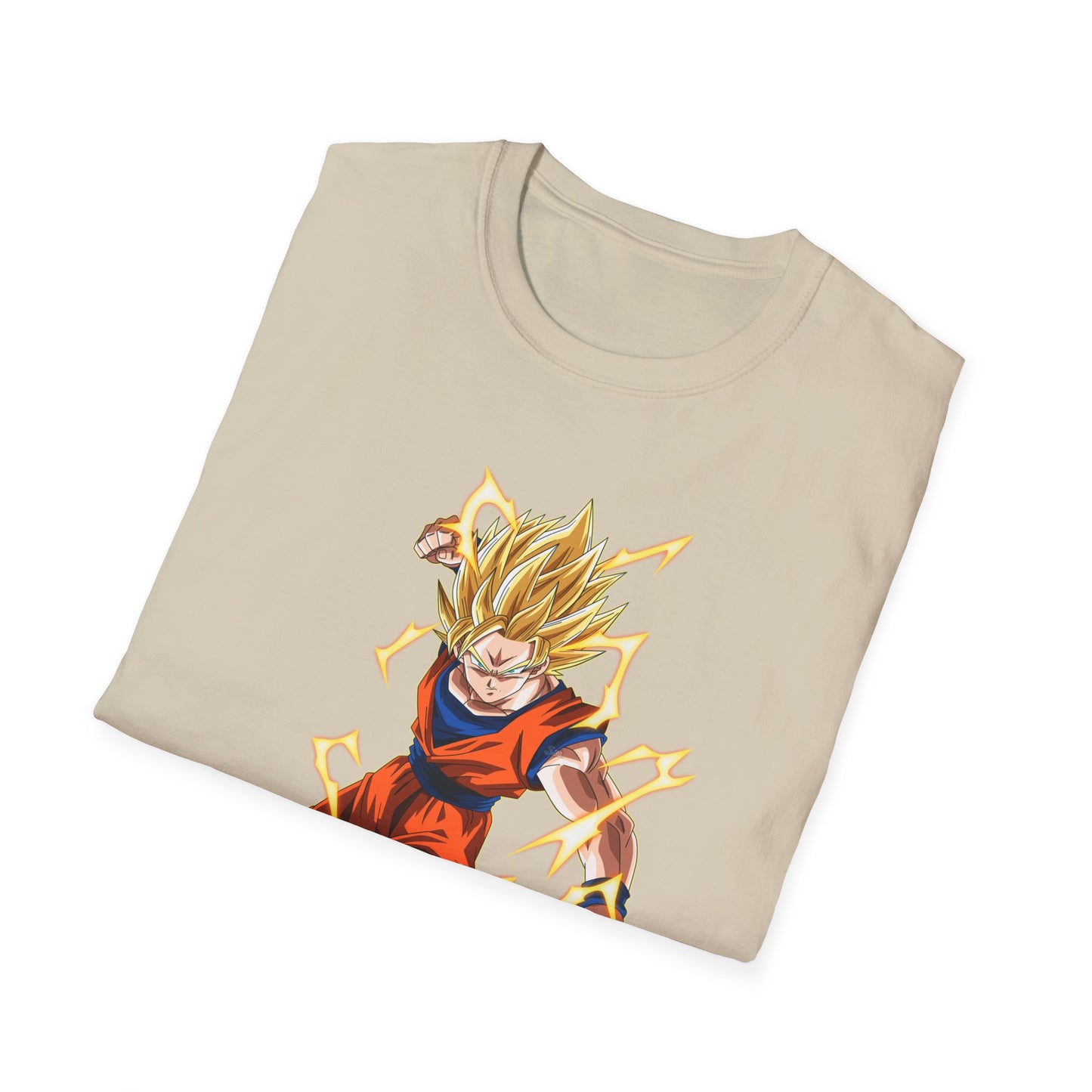 Super Saiyan Goku Unisex Softstyle T-Shirt, Anime Shirt, Dragon Ball Z Tee, Gift for Fans, Streetwear Apparel