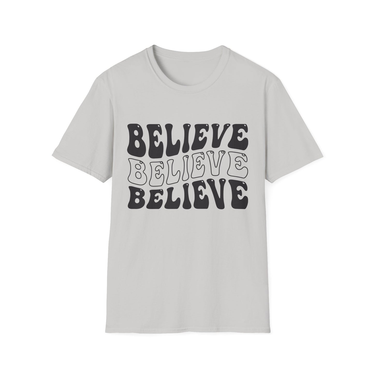 Believe Graphic Tee - Unisex Softstyle T-Shirt, Inspirational Shirt, Motivational Gift, Casual Wear, Everyday Style