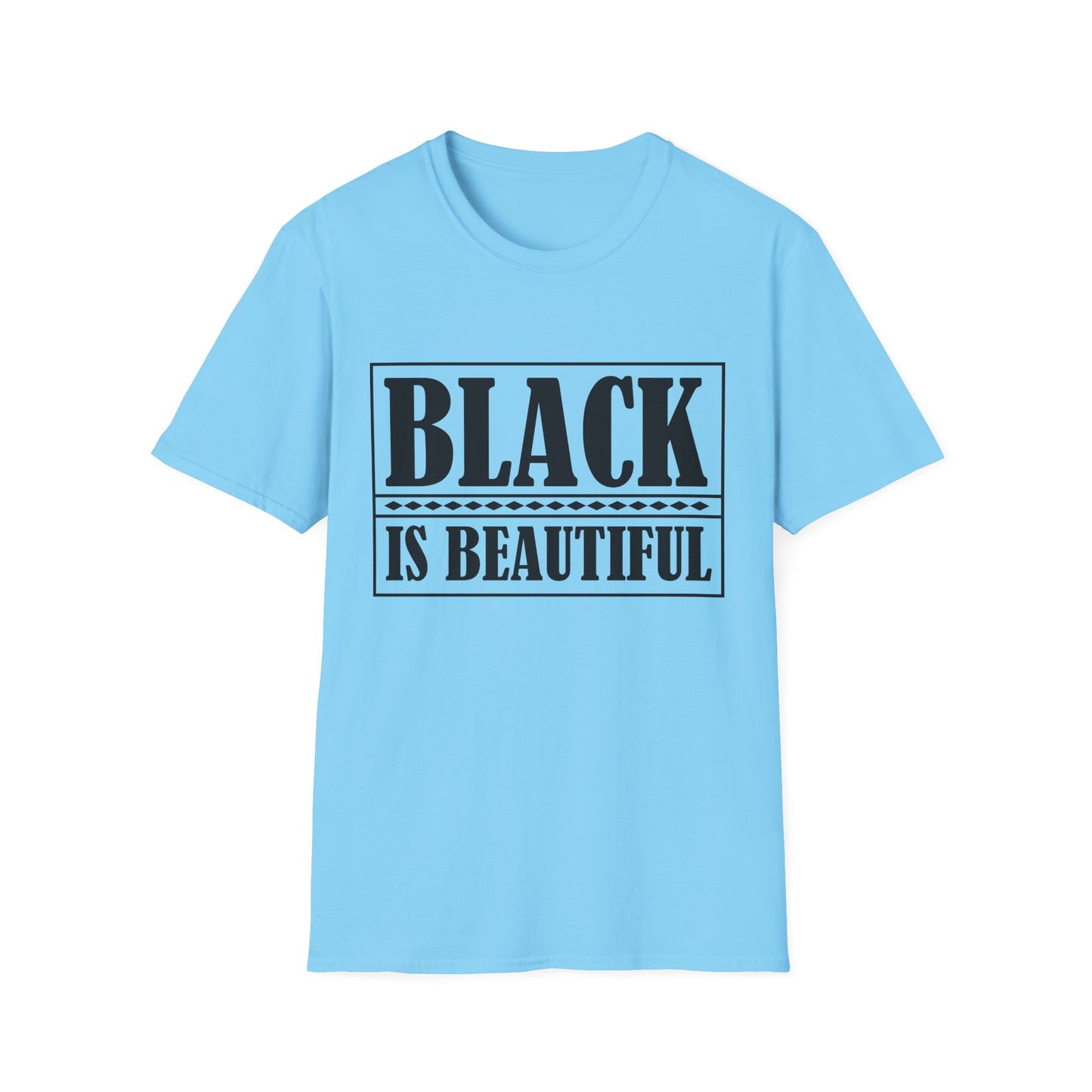 Unisex Softstyle T-Shirt, "Black is Beautiful" Tee, Affirmation Shirt, Everyday Wear, Gift for Activists, Comfort and Style