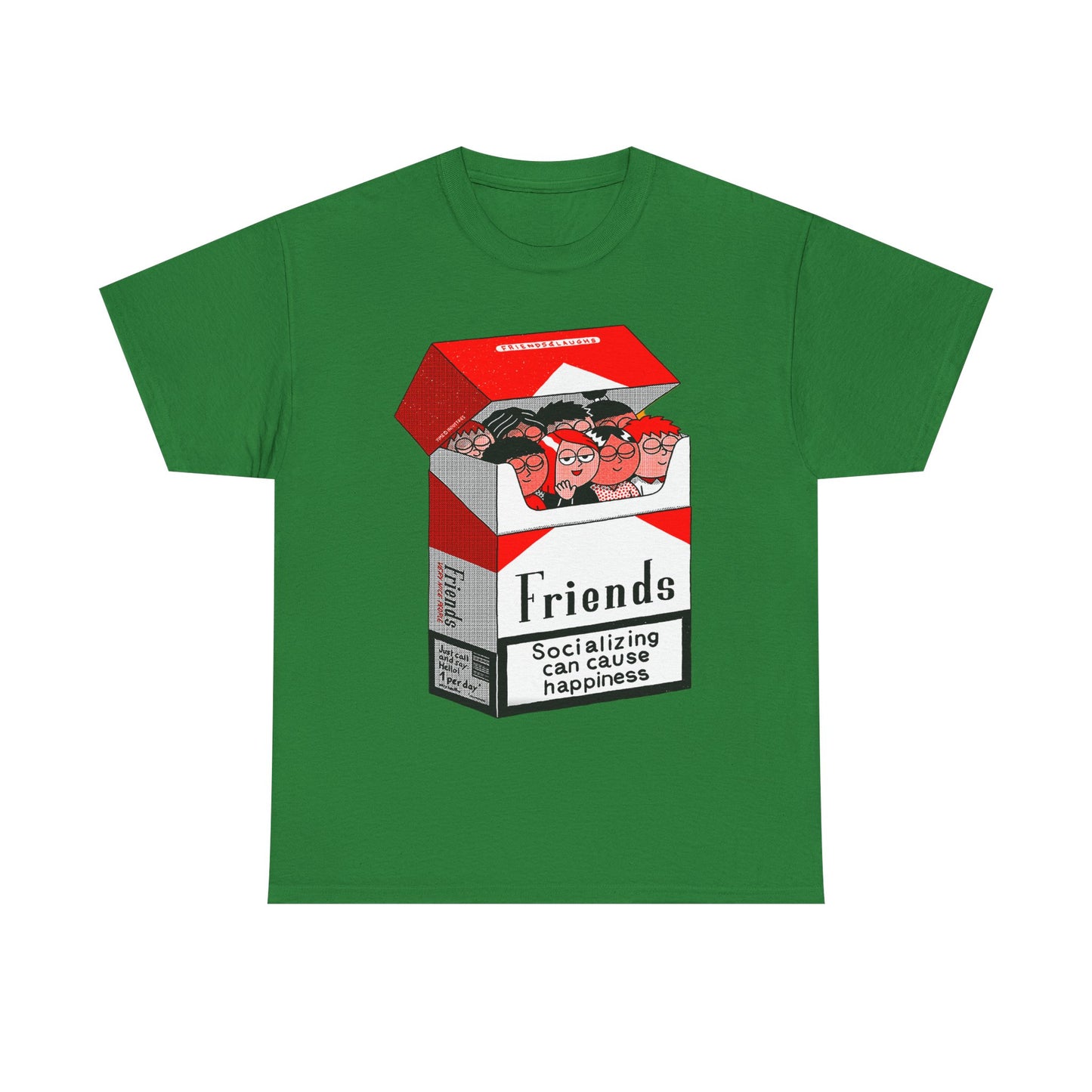 Friends Socializing Unisex Heavy Cotton Tee - Fun Graphic T-Shirt