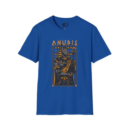 Anubis Unisex Softstyle T-Shirt, Egyptian Mythology Tee, Graphic Tee, Casual Wear for Fans, Gift for Halloween or Birthdays