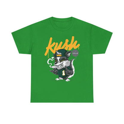 Kush Vibe Unisex Heavy Cotton Tee - Trendy Streetwear Graphic T-Shirt