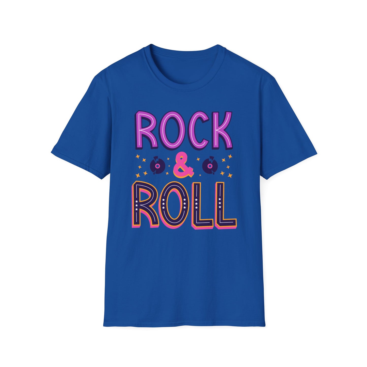 Rock & Roll Unisex Softstyle T-Shirt - Music Lovers Gift, Concert Apparel, Casual Wear, Festival Fashion, Fun Graphic Tee