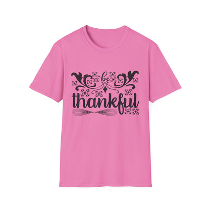 Thankful Unisex Softstyle T-Shirt - Fall Fashion, Thanksgiving Gift, Casual Wear, Gratitude Tees, Everyday Comfort