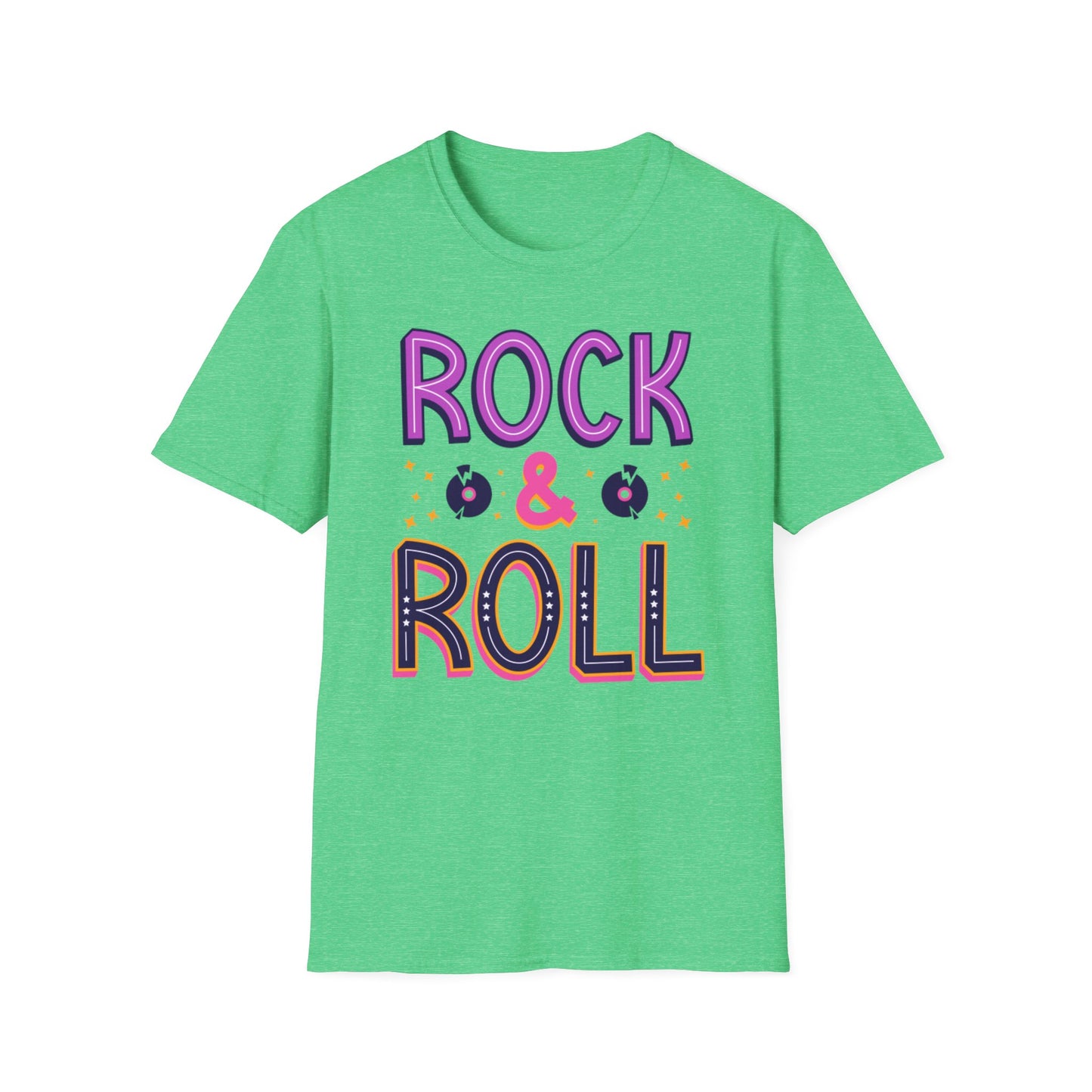 Rock & Roll Unisex Softstyle T-Shirt - Music Lovers Gift, Concert Apparel, Casual Wear, Festival Fashion, Fun Graphic Tee