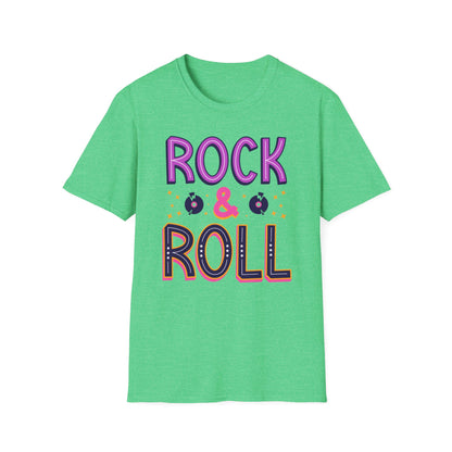 Rock & Roll Unisex Softstyle T-Shirt - Music Lovers Gift, Concert Apparel, Casual Wear, Festival Fashion, Fun Graphic Tee