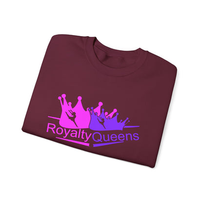Royalty Queens Crewneck Sweatshirt — Pink & Purple Crown Graphic