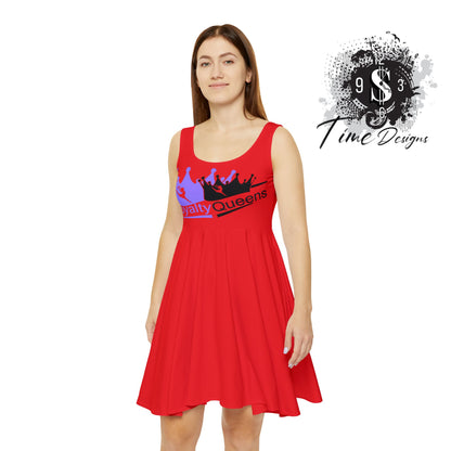 Royalty Queens Women's Skater Dress, Fun Summer Outfit, Stylish Party Dress, Ideal for Birthdays, Festivals, and Casual Events