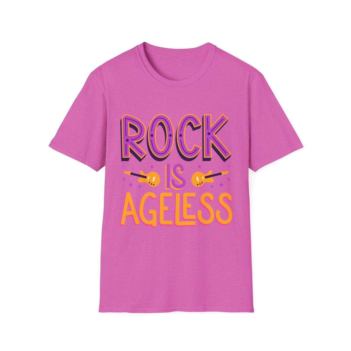 Rock is Ageless T-Shirt | Unisex Softstyle Tee for Music Lovers, Festival Wear, Gift for Musicians, Retro Apparel