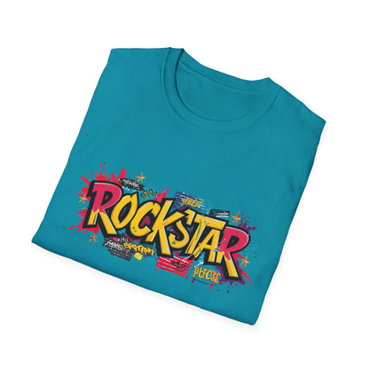 Rockstar Graphic Unisex T-Shirt, Music Lover Gift, Festival Wear, Cool Casual Tee, Birthday Present, Unisex Softstyle Shirt