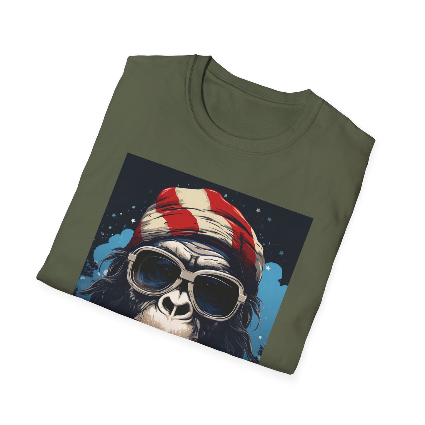 Cool Gorilla Graphic Tee, Fun Casual Wear, Perfect for Gifts, Chill Vibes, Great for Parties, Everyday Style, Unique Fashion Statement