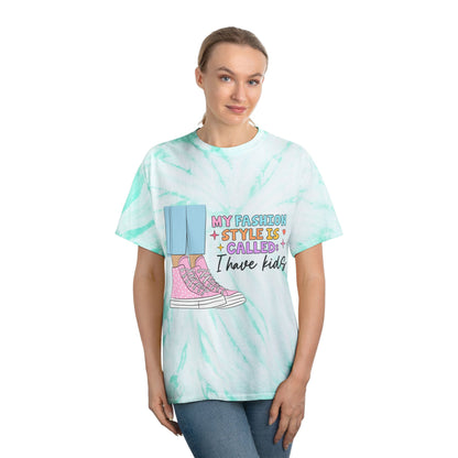 My Fashion Style Tie-Dye Tee for Moms - Bright Yellow Cyclone Design