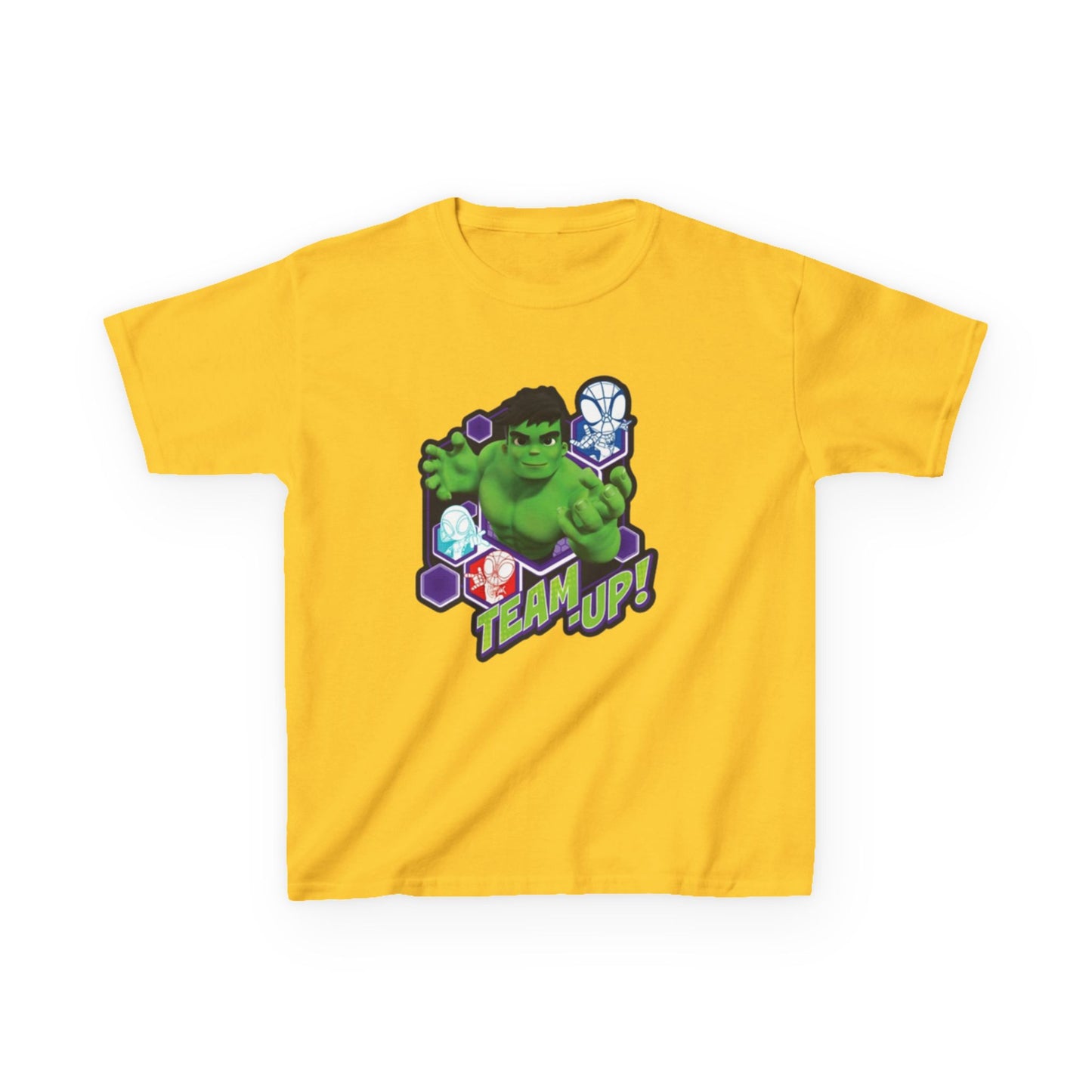 Hulk Team Up Kids Tee, Superhero Shirt, Fun Cotton Tee, Birthday Gift, Team Up T-Shirt, Kids Party Apparel