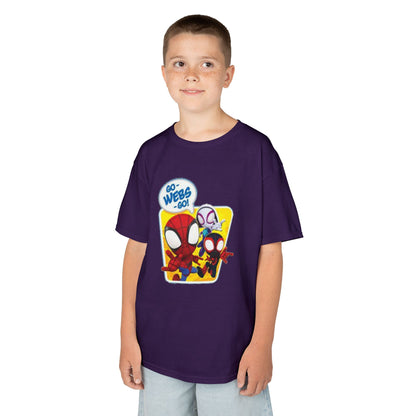 Spiderman Kids Heavy Cotton Tee - Playful Superhero Shirt for Young Fans