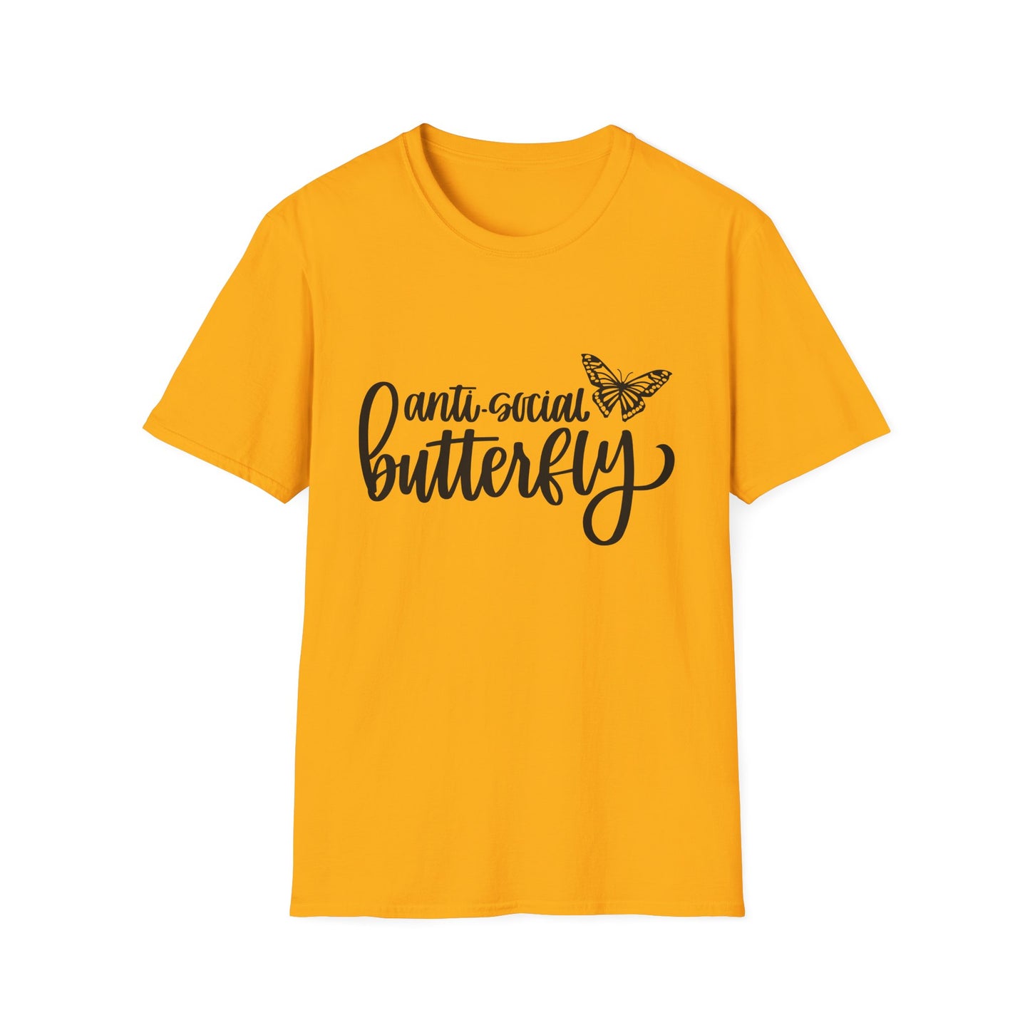 Anti-Social Butterfly Unisex Softstyle T-Shirt - Perfect for Introverts