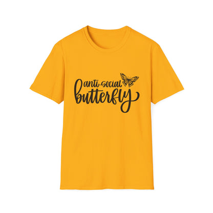 Anti-Social Butterfly Unisex Softstyle T-Shirt - Perfect for Introverts