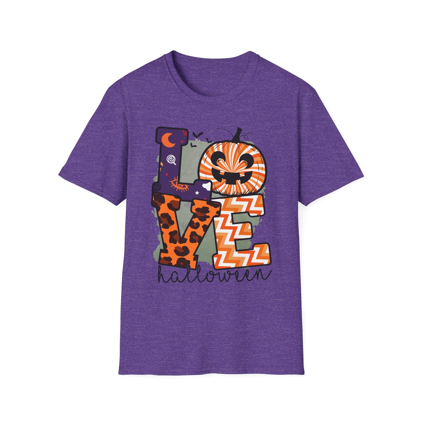 Halloween Love T-Shirt | Unisex Softstyle Tee for Fall | Spooky Season Apparel | Cute Halloween Shirt | Gift for Ghost Lovers