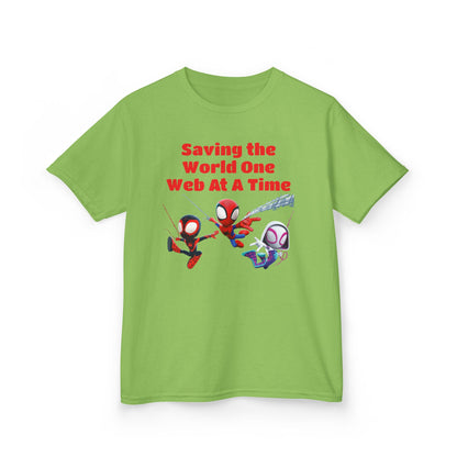 Kids Superhero Tee - Saving the World One Web At A Time