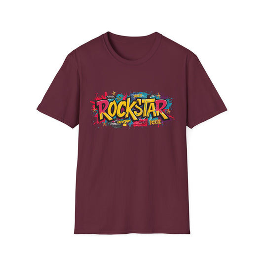 Rockstar Graphic Unisex T-Shirt, Music Lover Gift, Festival Wear, Cool Casual Tee, Birthday Present, Unisex Softstyle Shirt