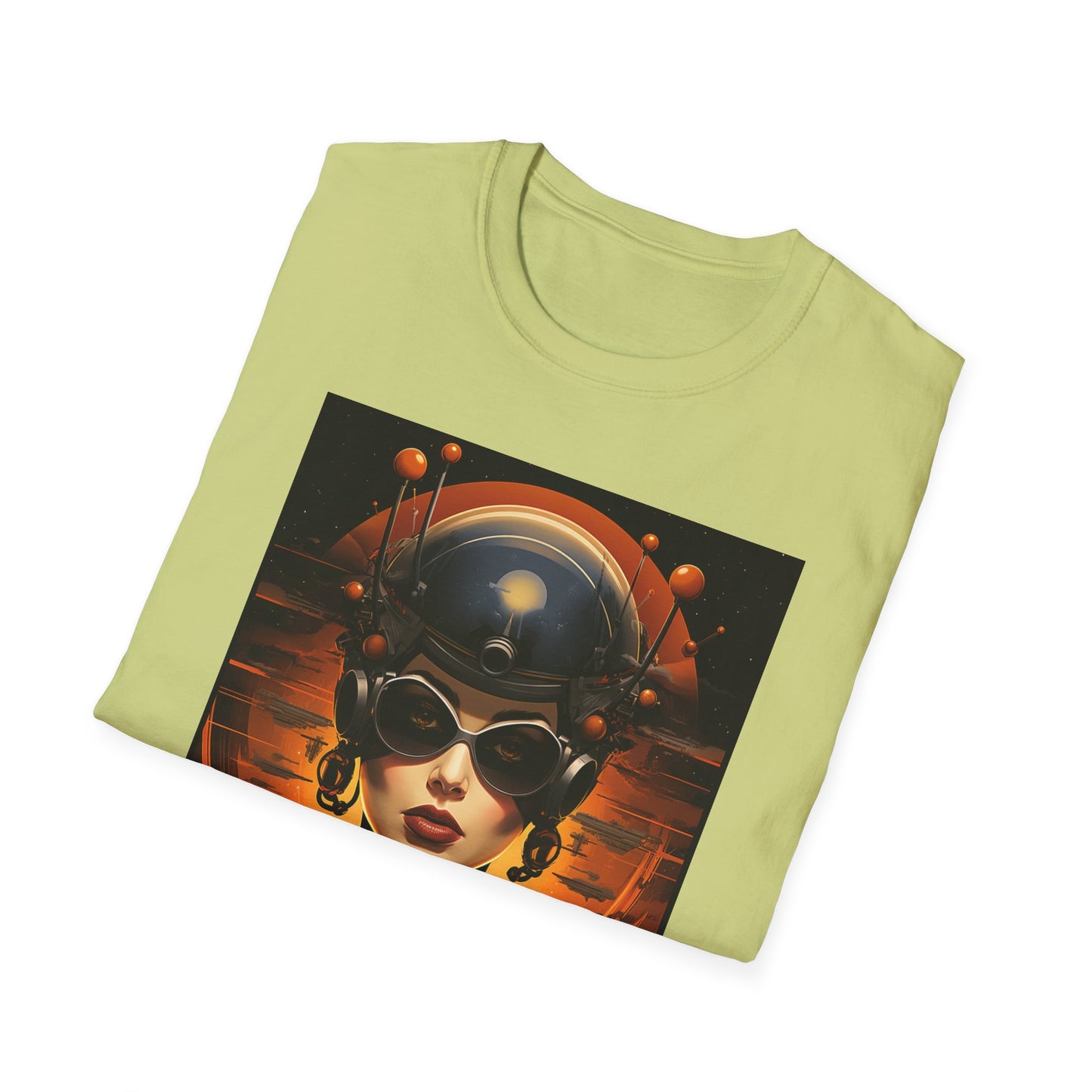 Futuristic Graphic Tee - Unisex Softstyle T-Shirt with Sci-Fi Design