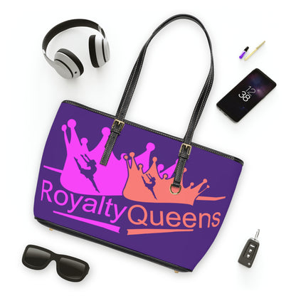 Royalty Queens PU Leather Shoulder Bag - Stylish Tote, Purple Purse for Queens, Everyday Use, Fashion Accessory, Gift for Her