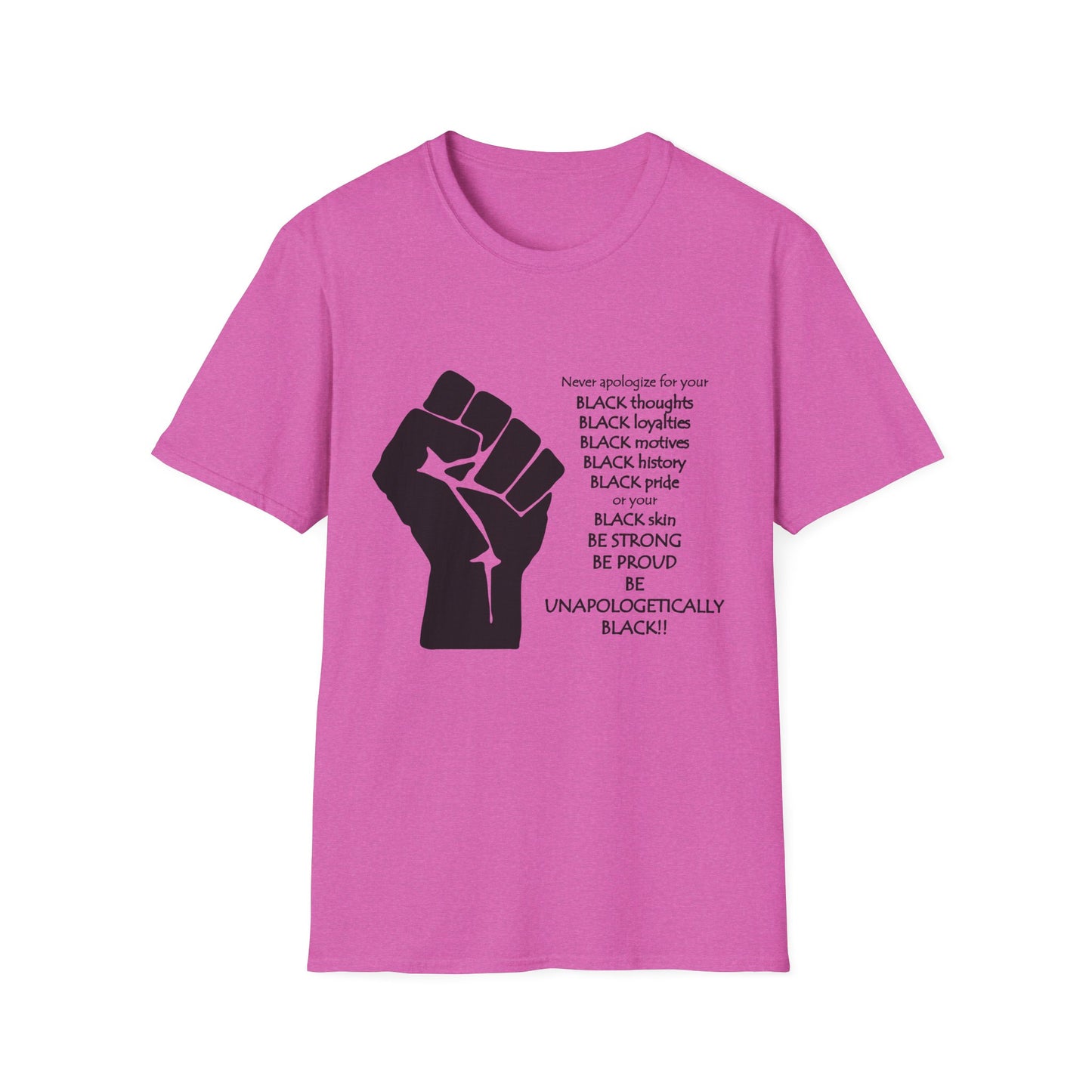 Empowerment Graphic T-Shirt: Unapologetically Black Tee, Activist Shirt, Social Justice Apparel, Inclusive Fashion, Statement Wear