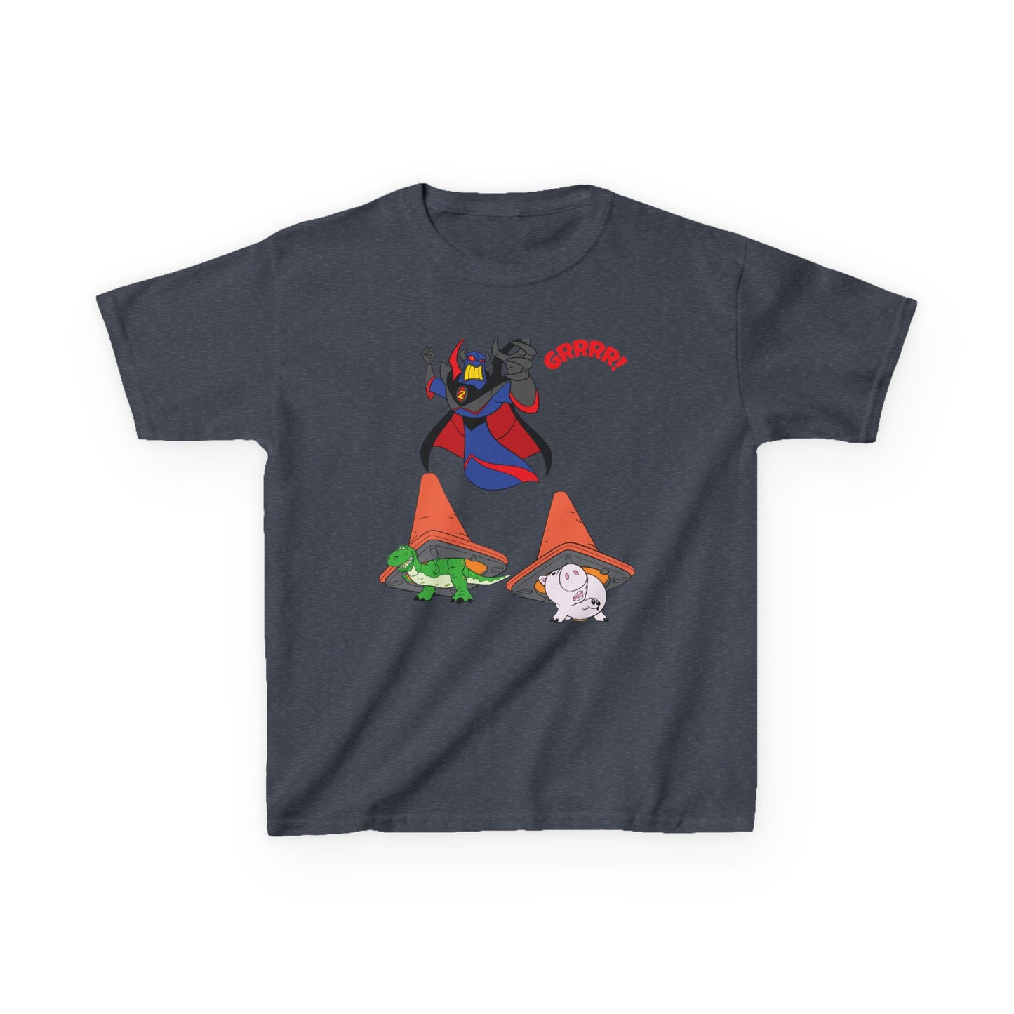 Kids Cartoon Battle Tee - Fun & Unique Grrr! Design