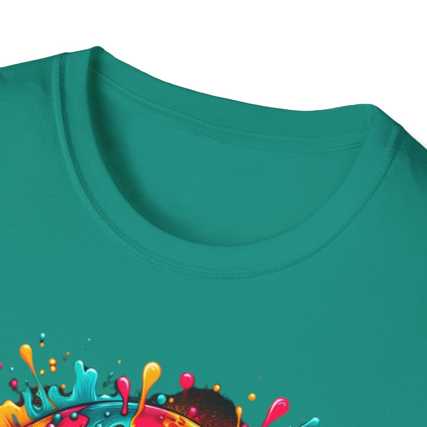 Colorful Drip Skull Unisex T-Shirt - Vibrant Graphic Tee for Art & Music Lovers