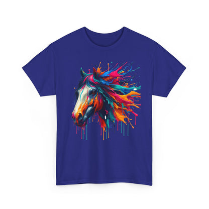 Vibrant Horse Art Unisex Heavy Cotton Tee