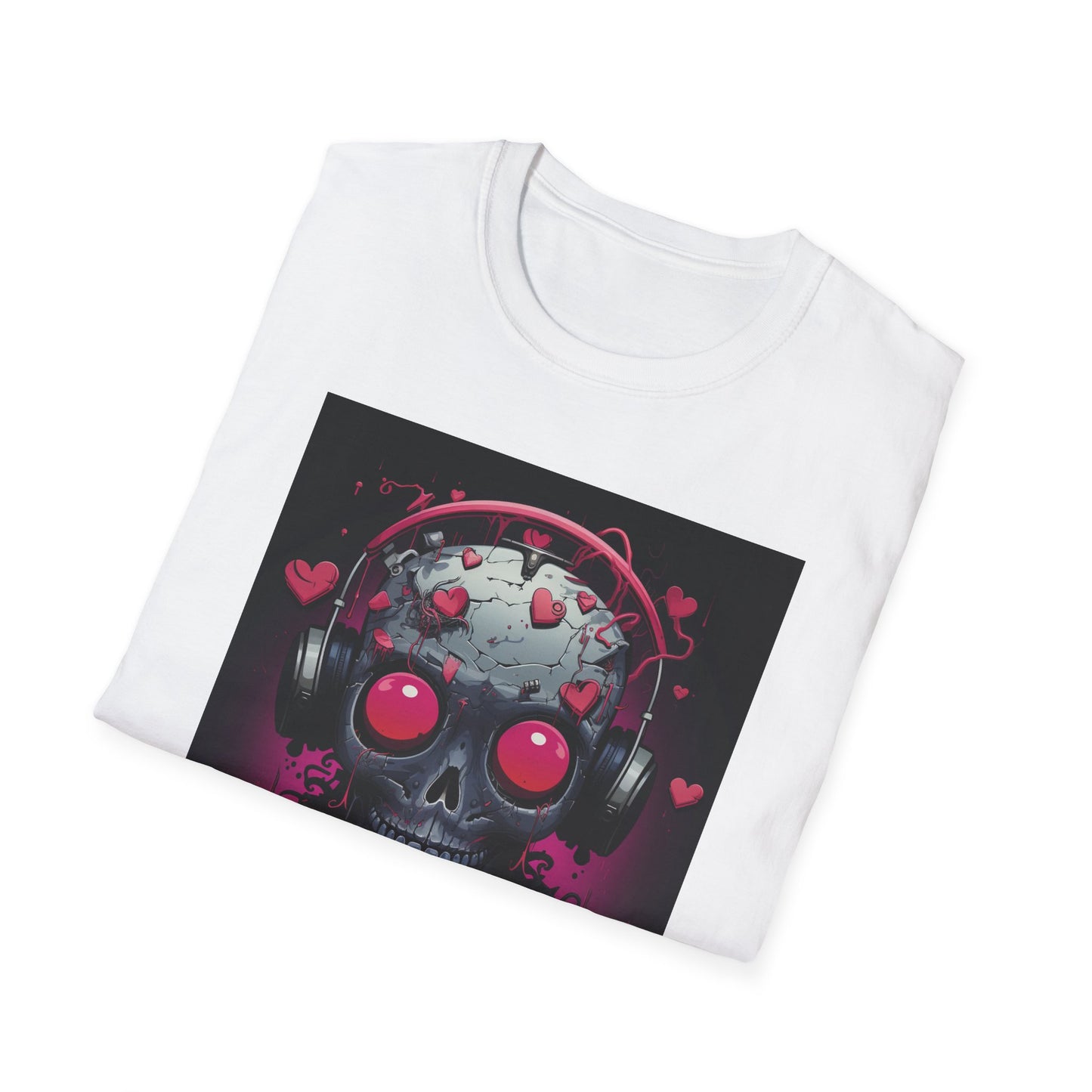 Edgy Skull Graphic T-Shirt with Headphones