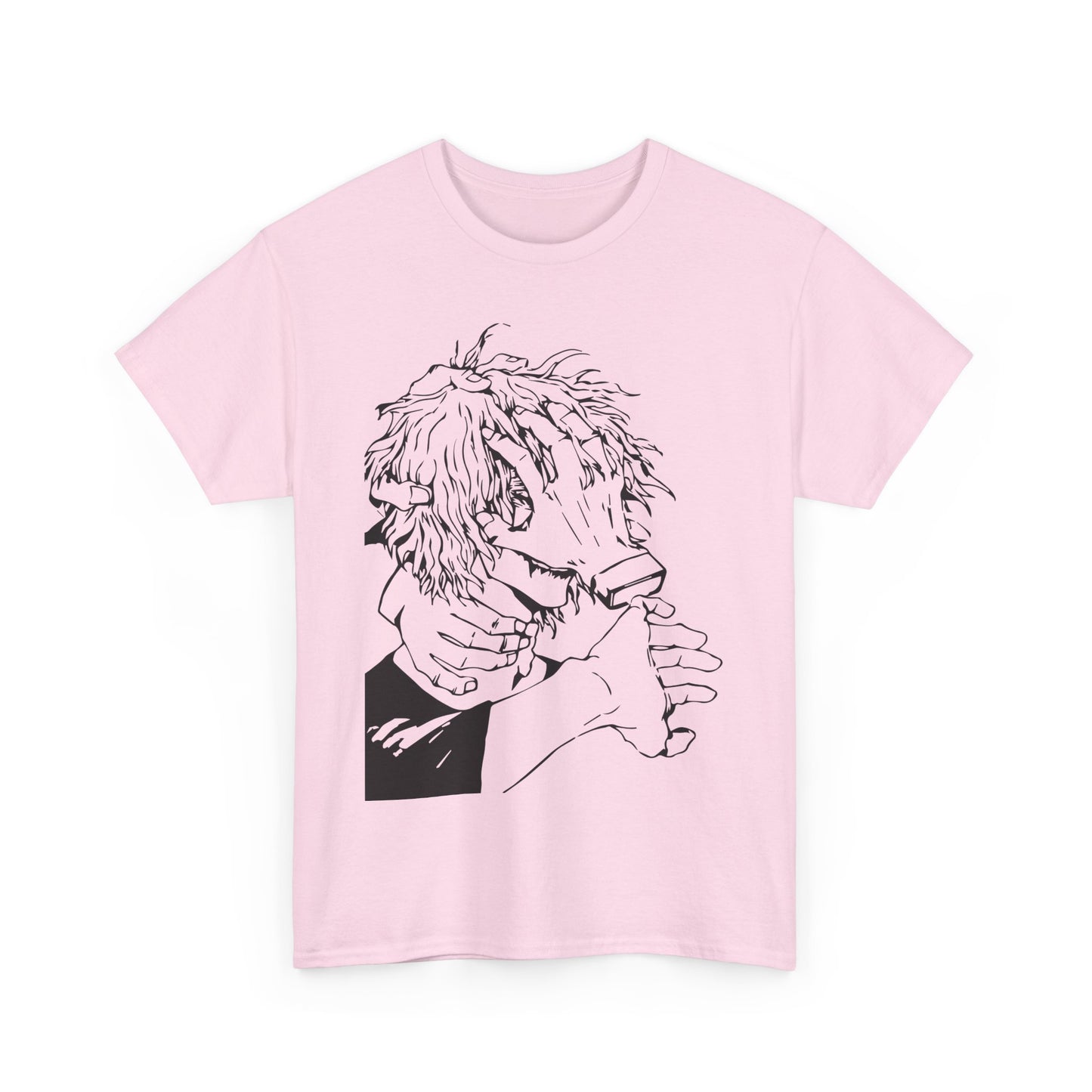 Emotional Unisex Heavy Cotton Tee - Minimalist Art Design