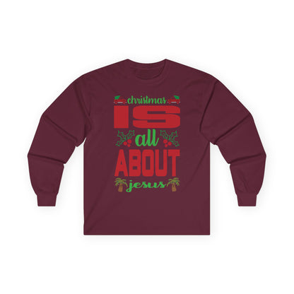Unisex Christmas Long Sleeve Tee, Meaningful Holiday Shirt, Faith-Based Gift, Family Gathering Wear, Winter Party Outfit, Jesus [...]
