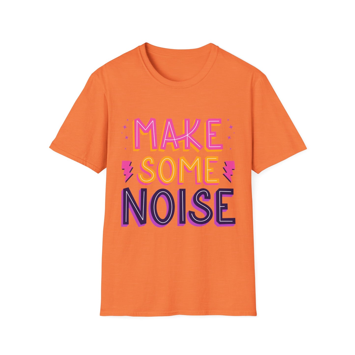 Make Some Noise Unisex Softstyle T-Shirt, Music Lovers Tee, Party Shirt, Gift for Friends, Festival Attire